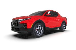 Hyundai Santa Cruz Mud Flap - Rally Armor - UR Series with Red Logo - Black - `22-`25 Hyundai Santa Cruz Mud Flap - Rally Armor - UR Series with Red Logo - Black - `22-`25